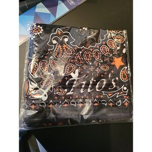 Tito's Handmade Vodka Black 21" X 21" New Bandana Scarf Handkerchief‎ dc7